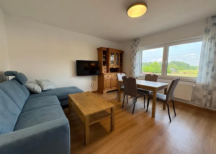 Familien-apartment Bodanum Fuer 4 Personen - Mit Eigener Terrasse - Naturnahe Ortsrandlage - Arbeitsplatz Mit Vdsl - 10 Min Zum Nuerburgring Lägenhet *